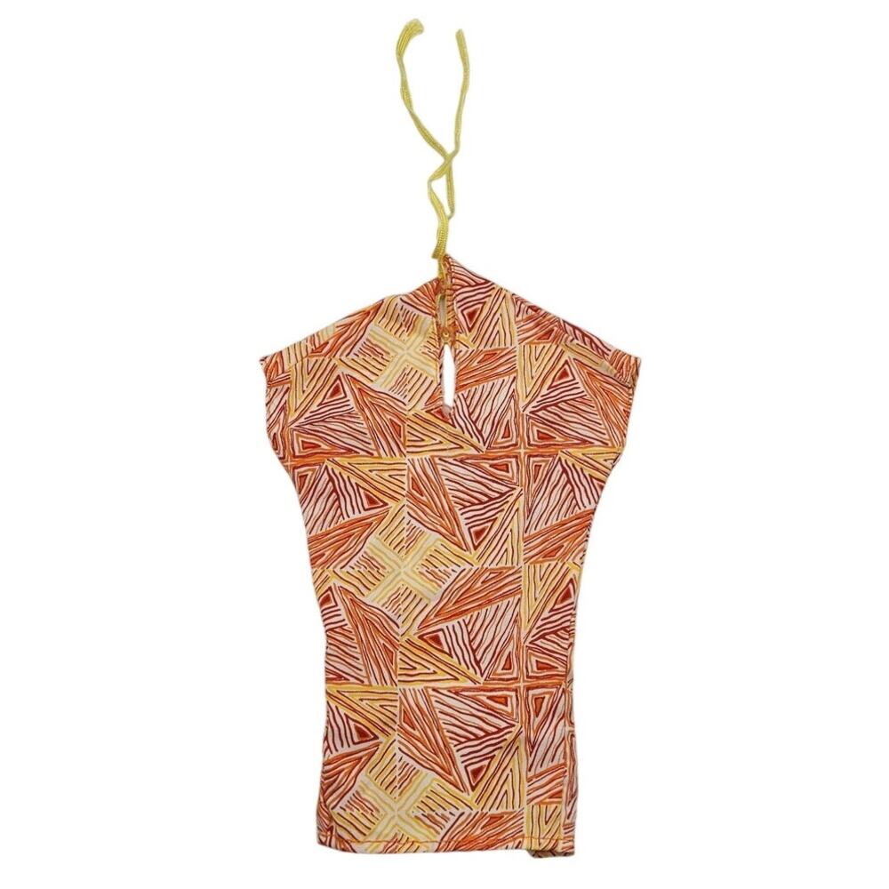 Ideal‎ Suntan Tuesday Taylor Orange Yellow Print Kaftan Swimsuit Coverup